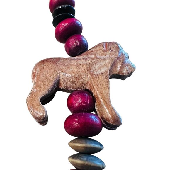 Vintage Carved Animal Statement Necklace - Picture 4 of 7